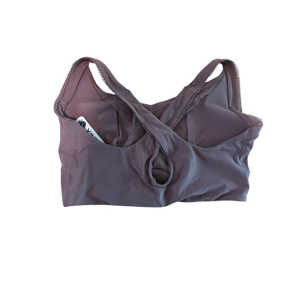 Phoenix Bergen Lace Trip Bra Womens 3X C-DD Purple Wire-Free Sports Bra NWT - Picture 3 of 3